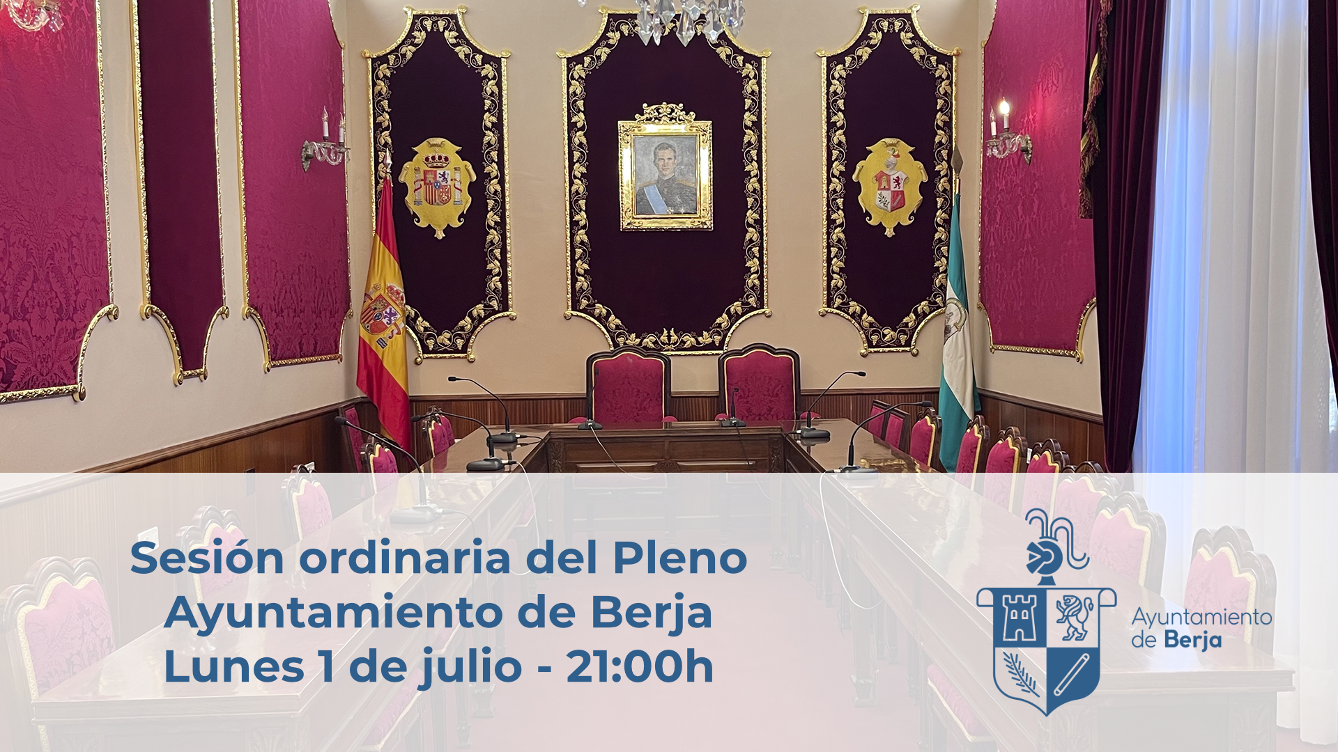 El Ayuntamiento de Berja celebra este lunes el Pleno ordinario de julio